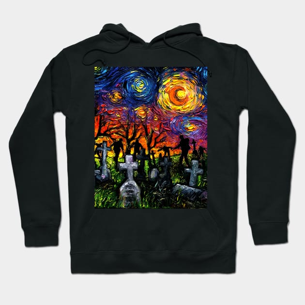 Starry Night of the Living Dead Hoodie by sagittariusgallery